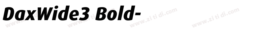 DaxWide3 Bold字体转换